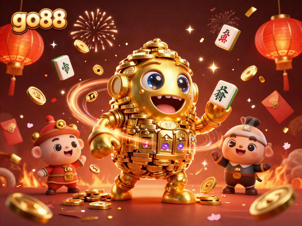 Play big and win with exciting go88 casino games, featuring vibrant animations and golden golem.
